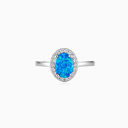 Soft royal opal ring woman Rings Halo