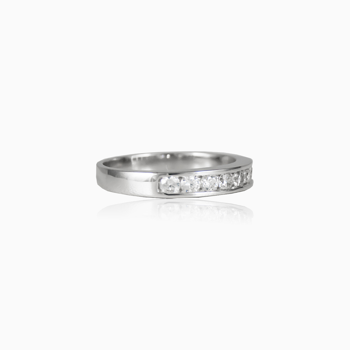 Channel set ring woman Wedding rings Shine bright N.2