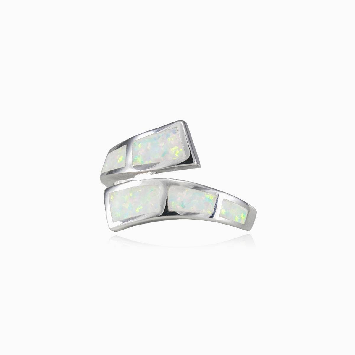 Twisted white opal ring woman Rings Colorino N.2