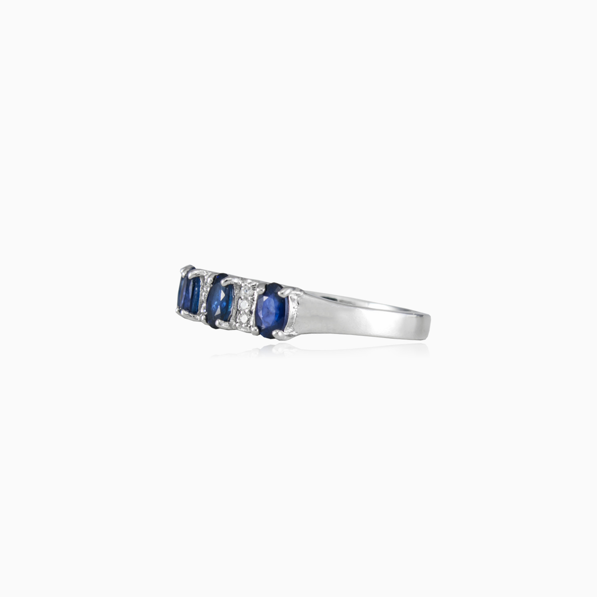 Sapphire band silver ring woman Wedding rings Colorino N.2