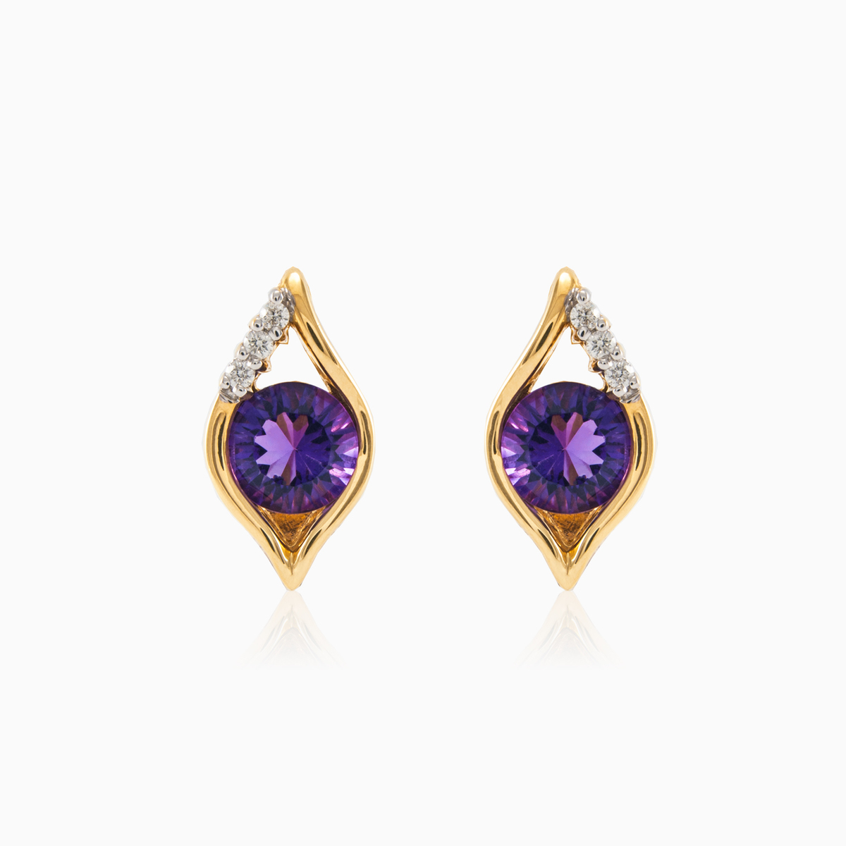 Boucles d'oreilles en améthyste femme Boucles d'oreilles Brillantino N.1