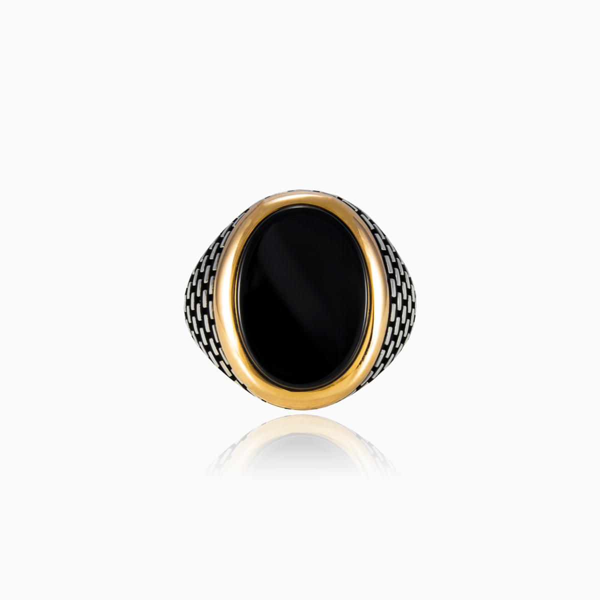 Brick onyx ring man Rings Detallado N.1