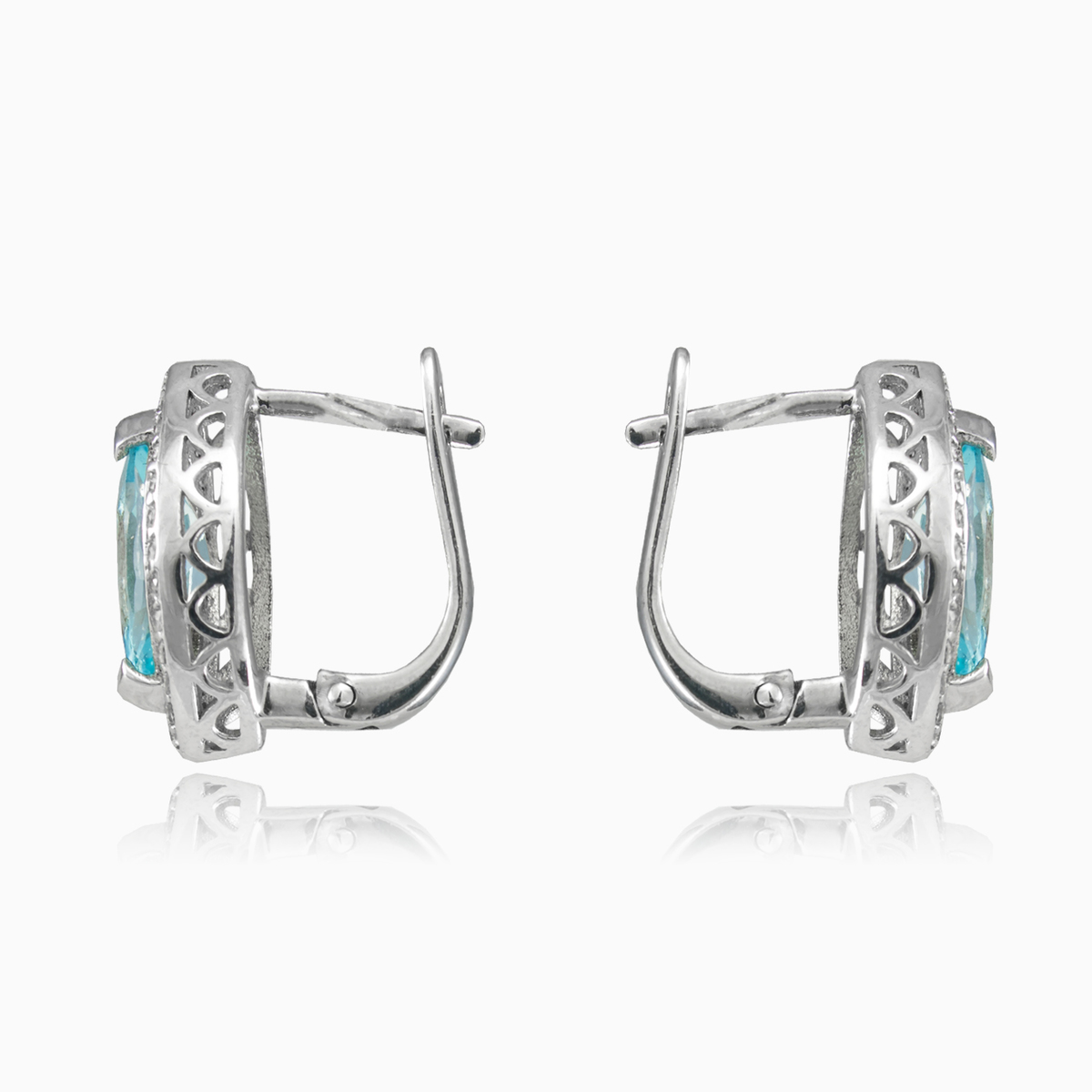 Boucles d'oreilles Marquise topaze femme Boucles d'oreilles Halo N.2