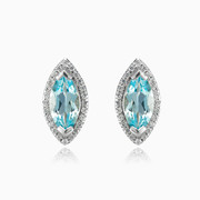 Marquise topaz earrings woman Earrings Halo