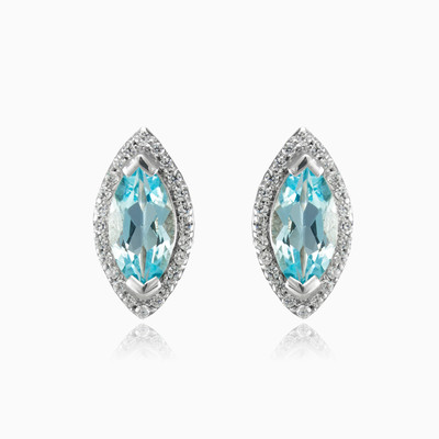 Marquise topaz earrings woman Earrings Halo
