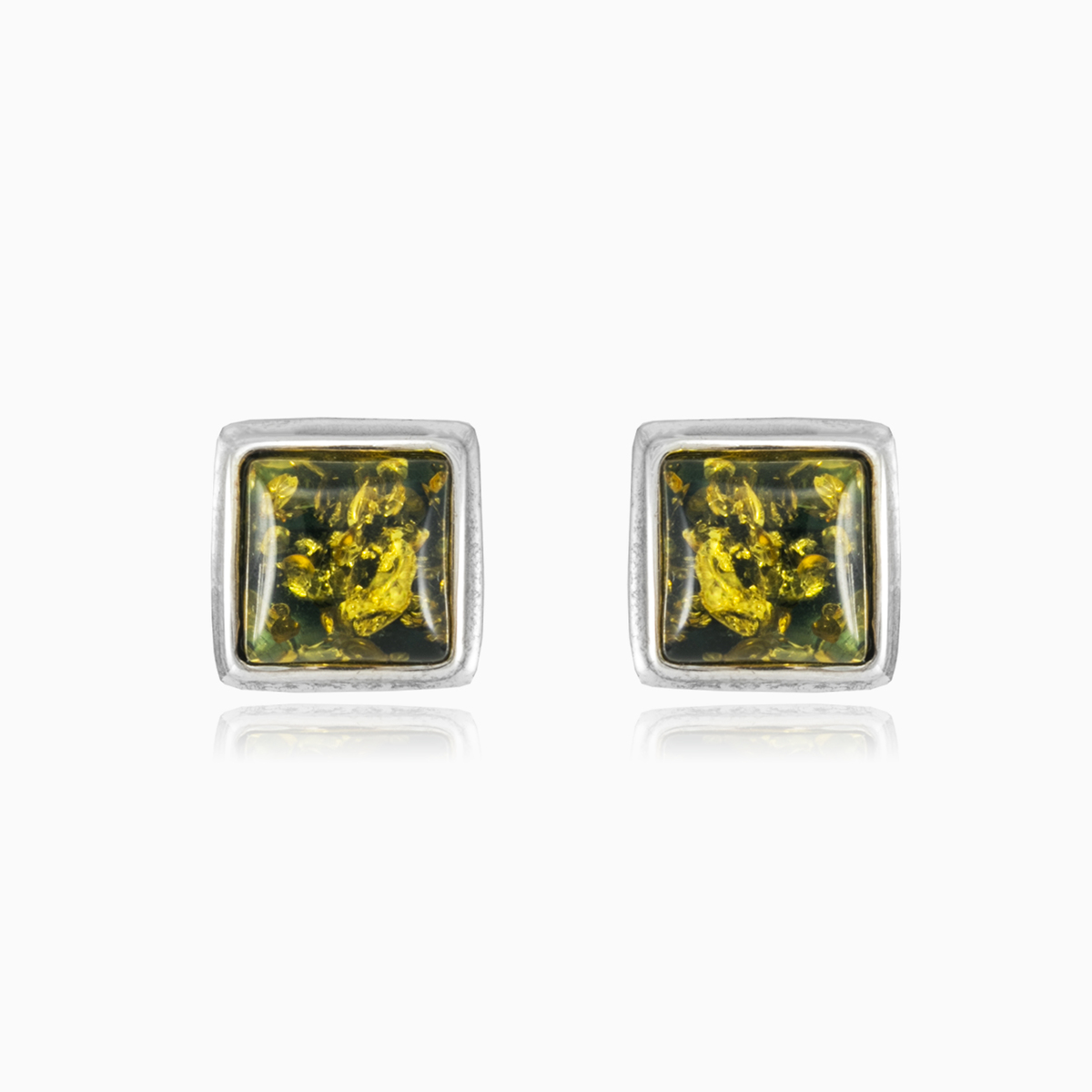Square amber earrings woman Earrings Colorino N.1