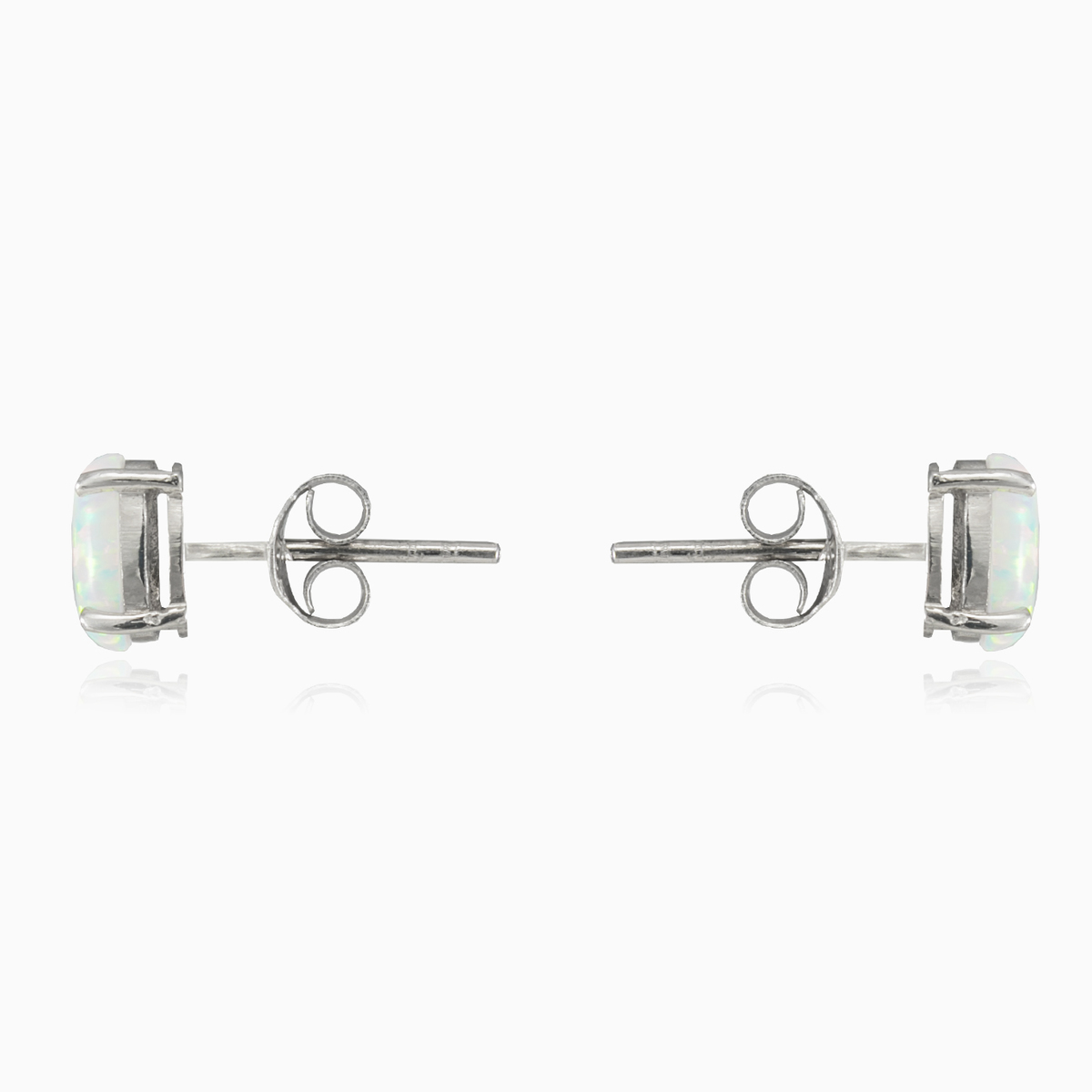 White opal studs woman Earrings Colorino N.2