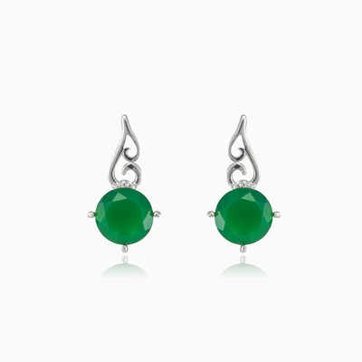 Boucles d'oreilles en jade de flammes femme Boucles d'oreilles Colorino