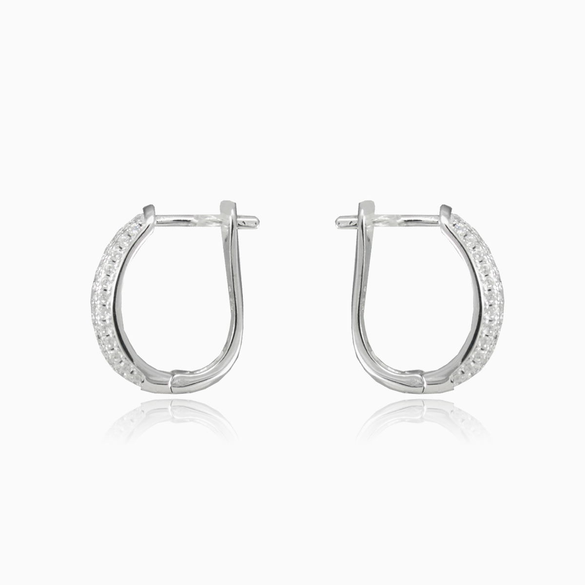 Four crystal rows earrings woman Earrings Shine bright N.2