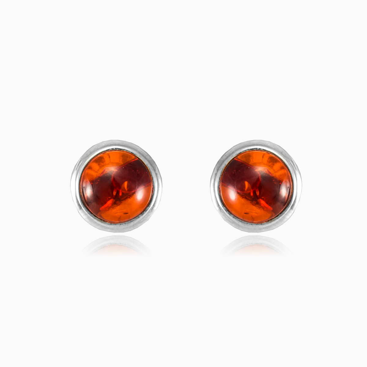 Aretes de ámbar redondos mujer Pendientes Colorino N.1
