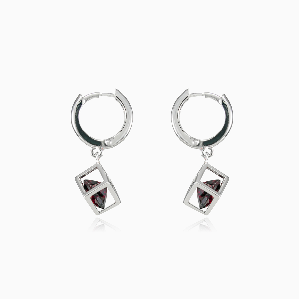 Boxed garnet earrings woman Earrings Colorino N.2