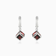 Pendientes de granate en caja mujer Pendientes Colorino