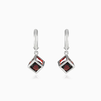 Boxed garnet earrings woman Earrings Colorino