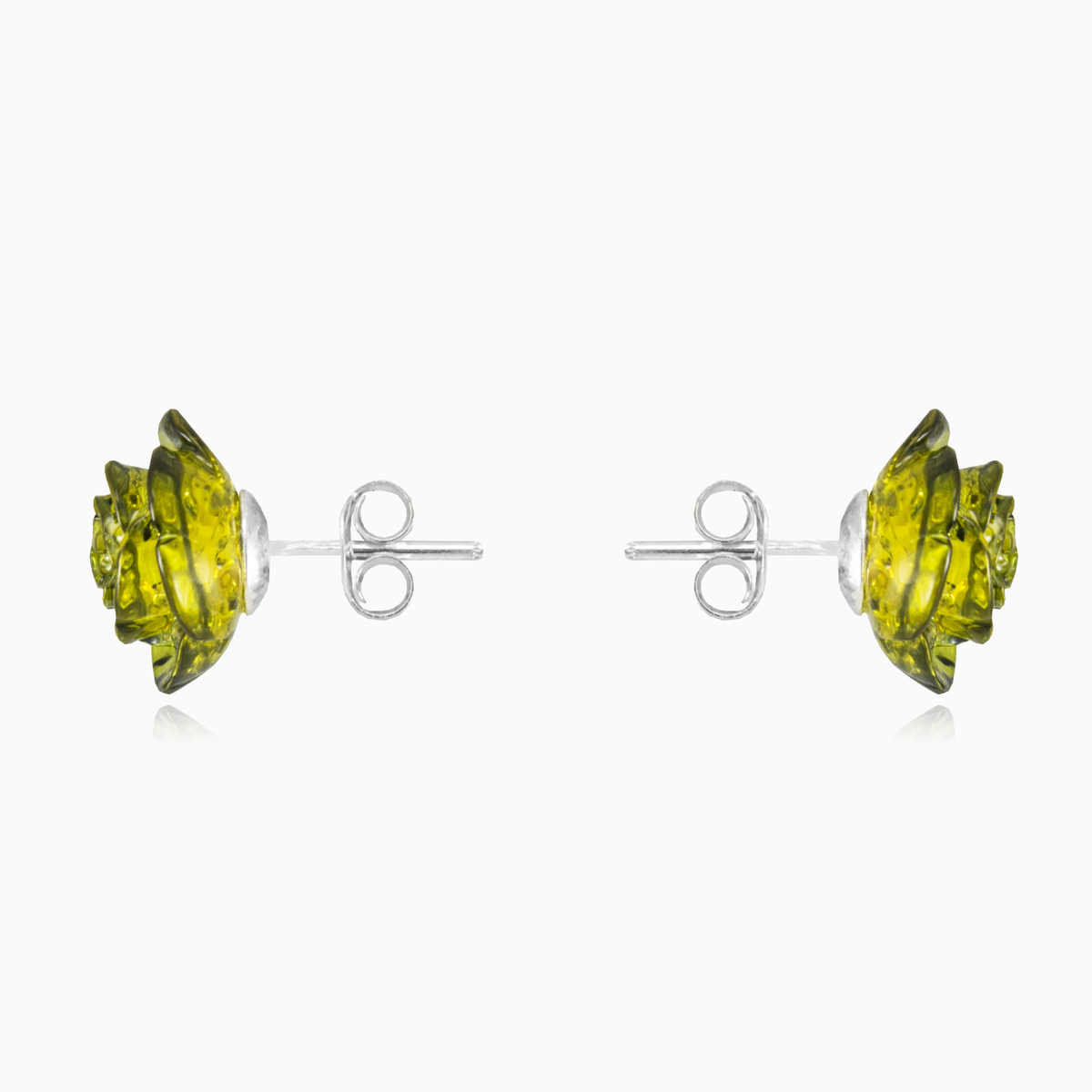 Aretes de moldavita de rosa mujer Pendientes Colorino N.2