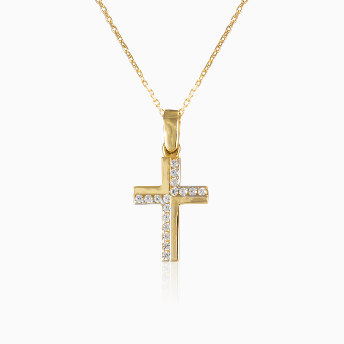 Croix de cristal et d'or femme Pendentifs Santa Croce N.1