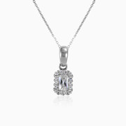 Colgante de halo blanco rectangular mujer Colgantes Royal