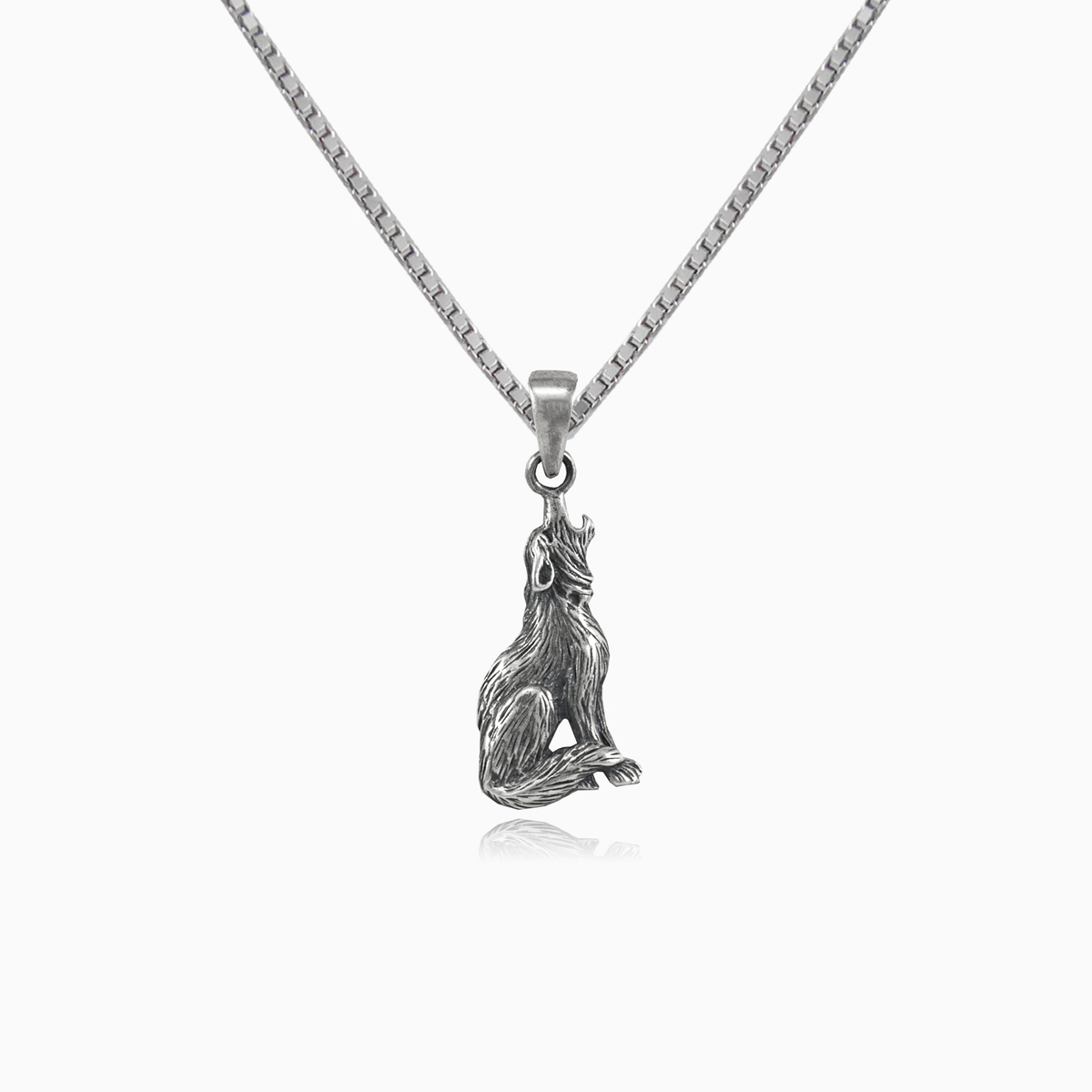 Silver wolf pendant man Pendants Animale N.1