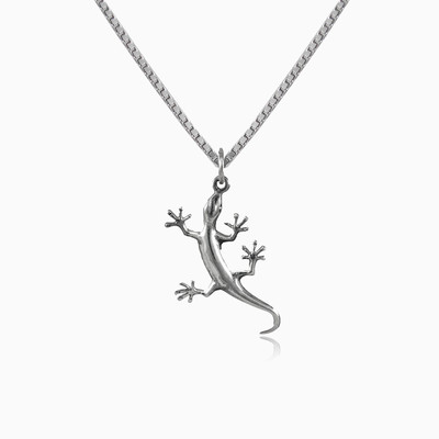 Gecko-Anhänger aus Silber Männer Anhänger Animale