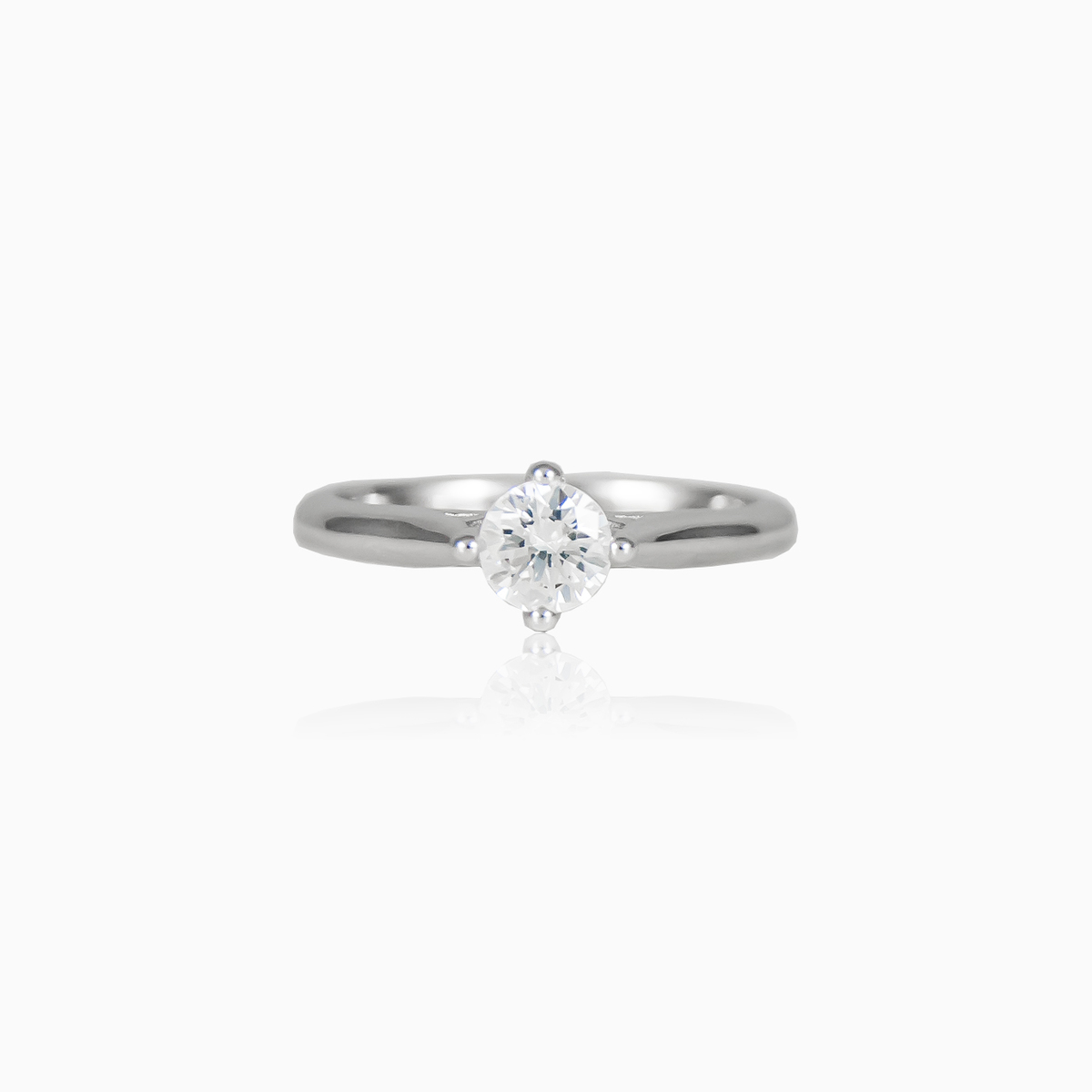 Round Solitaire woman Engagement rings Shine bright N.1