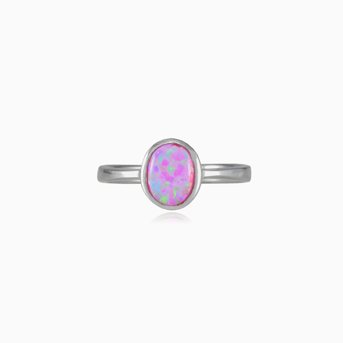 Simple rose opal ring woman Rings Colorino N.1