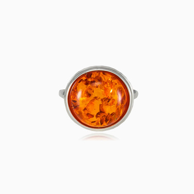 Anillo redondo clásico de ámbar mujer Anillos Colorino