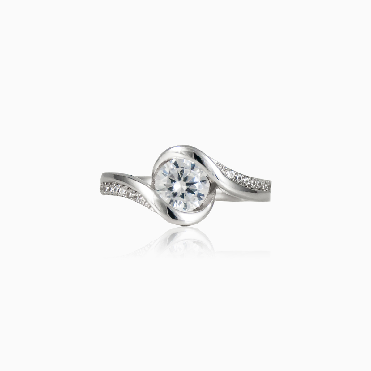 Halbrunder Vintage-Ring Frauen Verlobungsringe Shine bright N.1