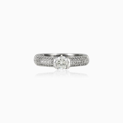 Accent semi bezel ring woman Engagement rings Shine bright
