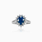 Pear Sapphire ring woman Rings Halo