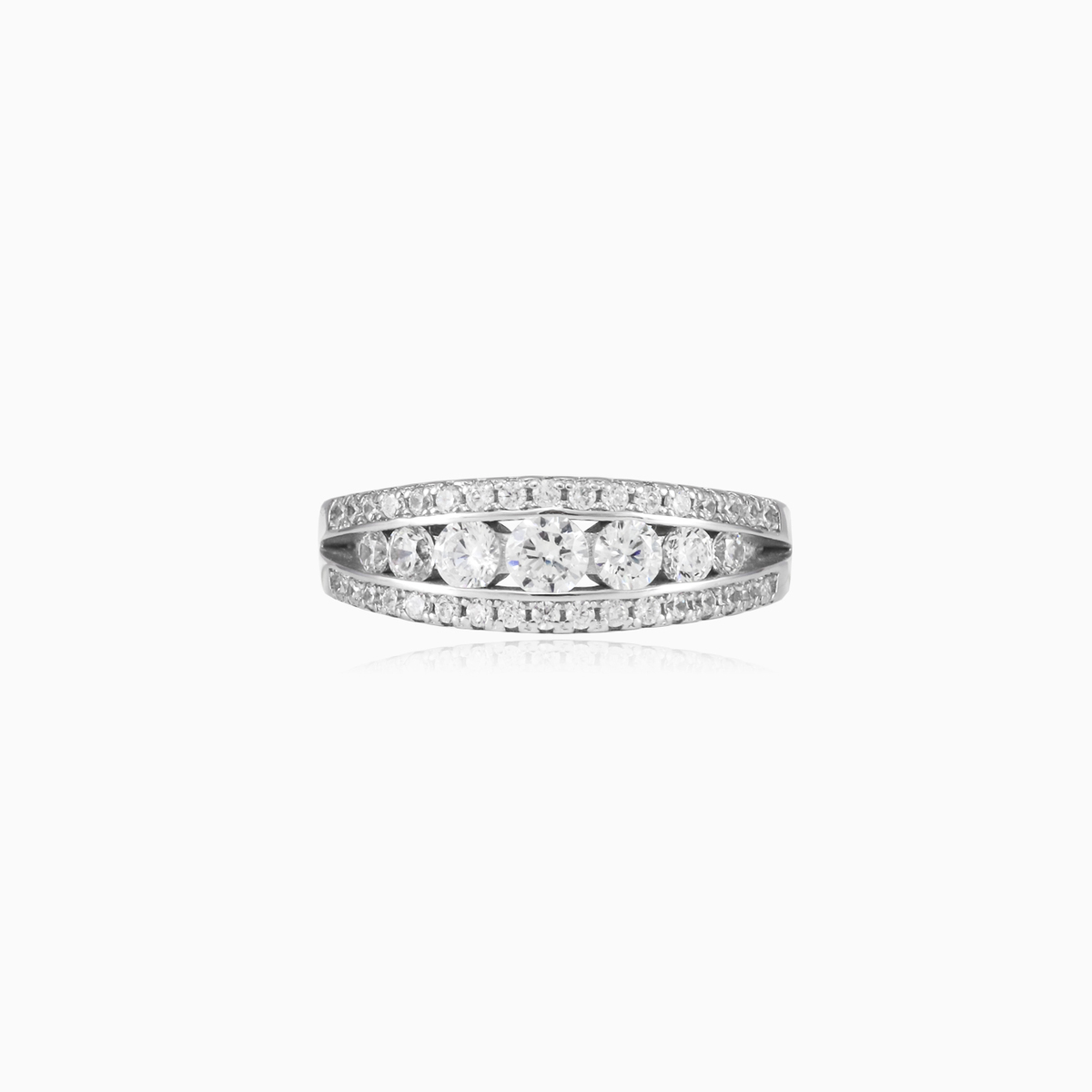 Princess tension ring woman Wedding rings Shine bright N.1
