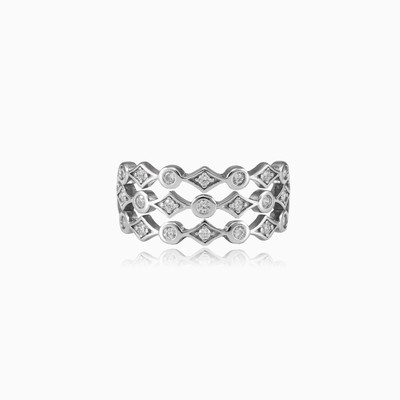 Funky silver ring woman Rings Shine bright