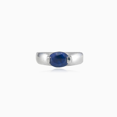 Bold sapphire band ring unisex Rings Colorino