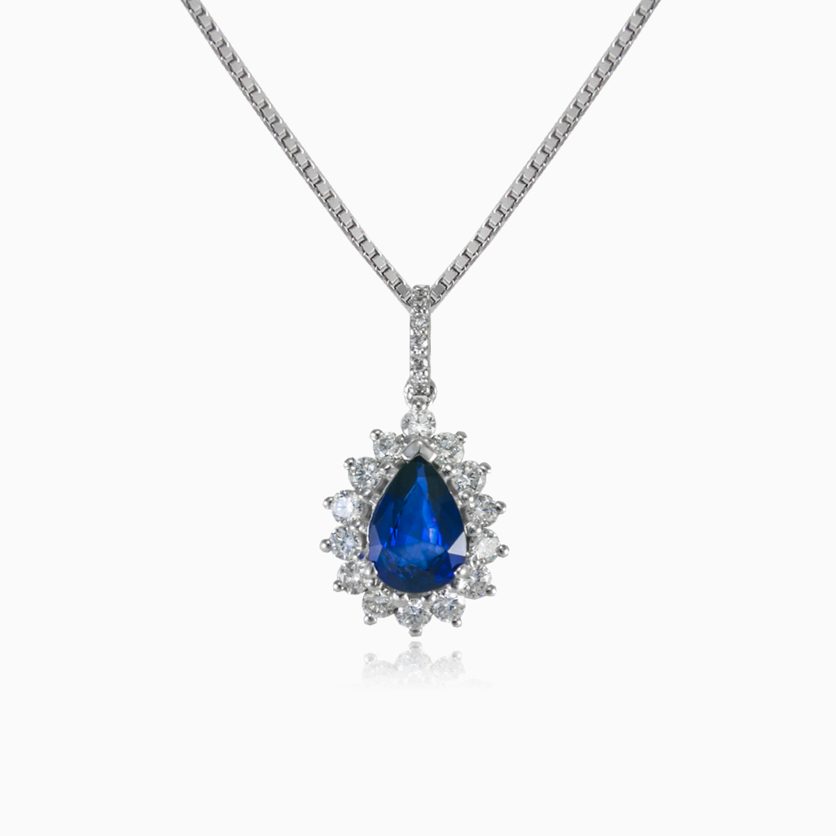 Saphir-Halskette aus Königsbirne Frauen Halsketten Brillantino N.1