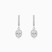 Dangling halo oval earrings woman Earrings Halo