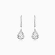 Dangling halo pear earrings woman Earrings Halo