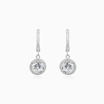 Dangling halo round earrings woman Earrings Halo