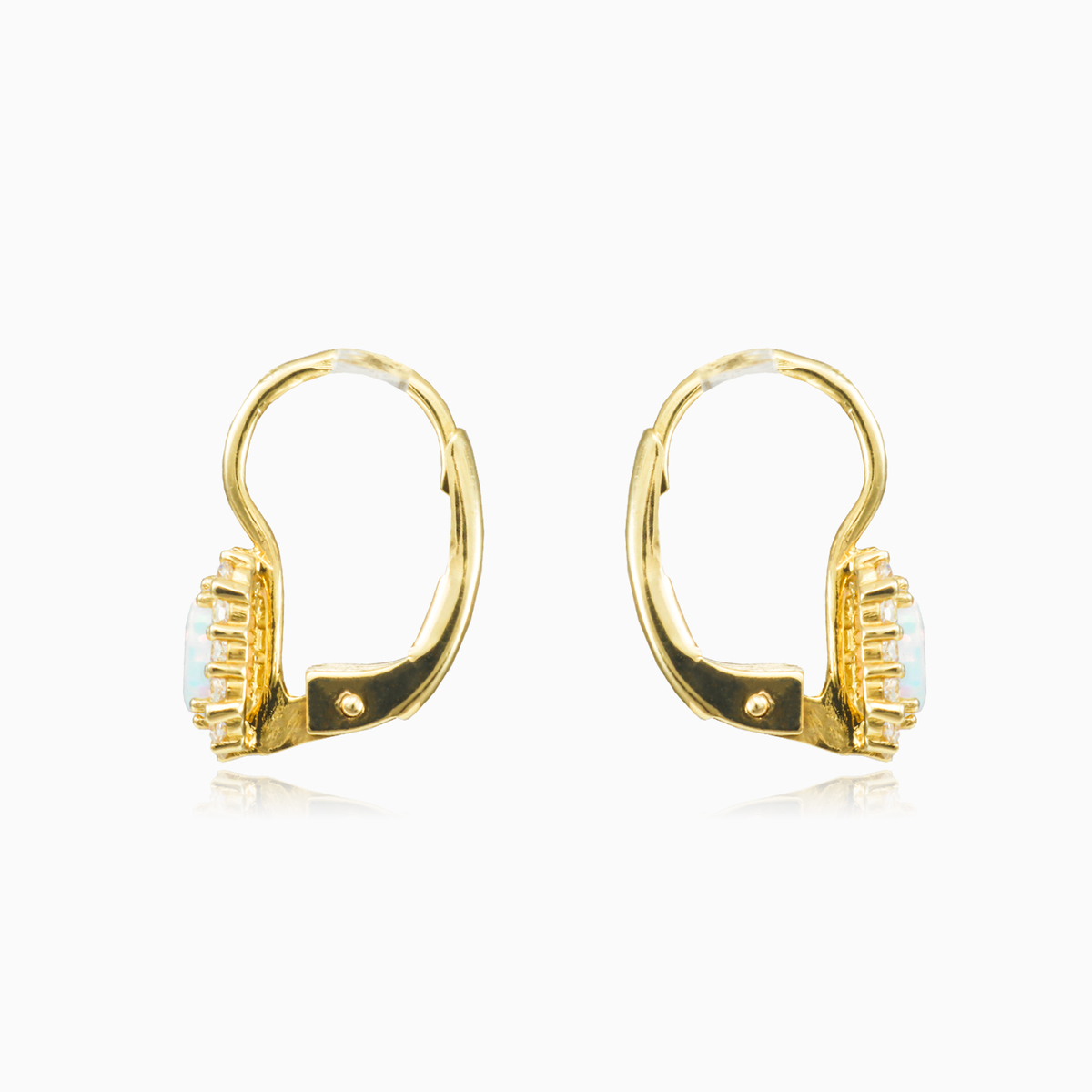 Rectangle opal halo earrings woman Earrings Royal N.2