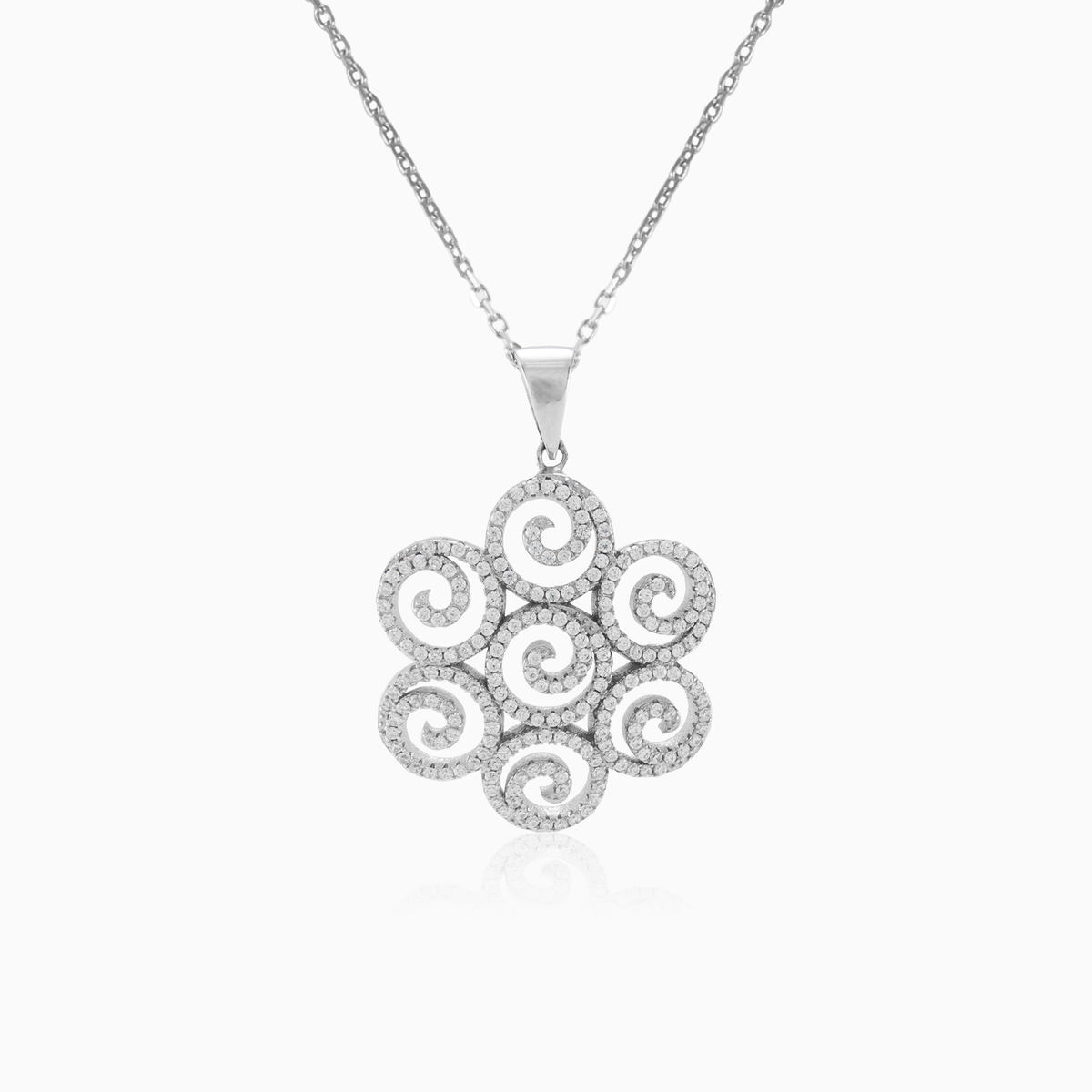 Spiralförmiger Silberanhänger woman Pendants Shine bright N.1