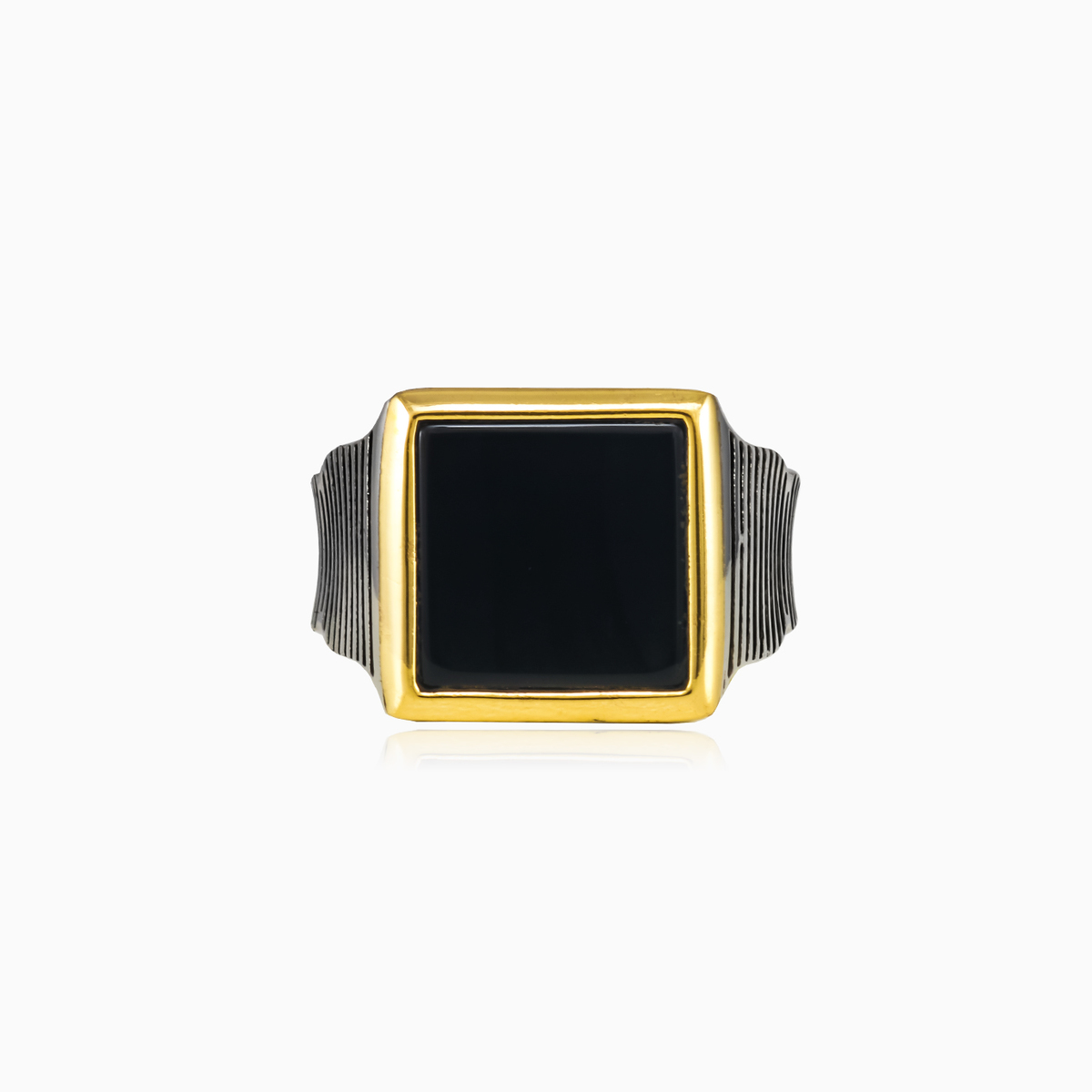 Square harmony onyx ring man Rings Harmony N.1