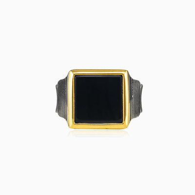 Square harmony onyx ring man Rings Harmony