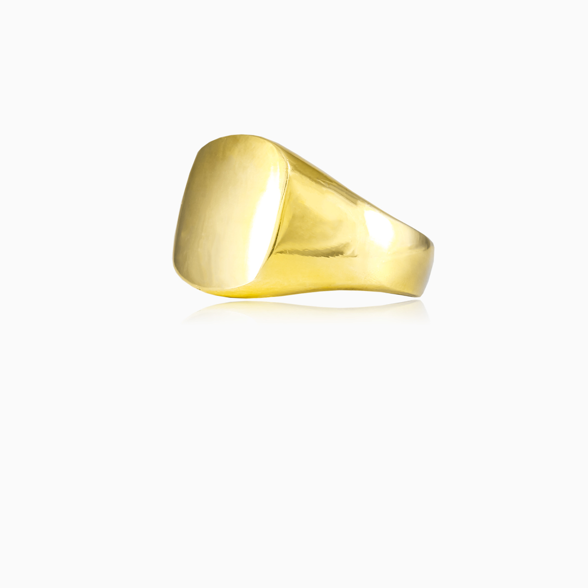 Gold high polished square ring unisex Rings High polished N.2