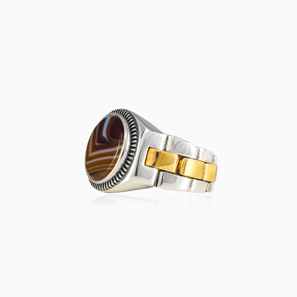 Agate oyster strap ring unisex Rings oyster strap N.2