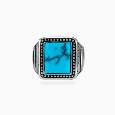 Bague en turquoise à points homme Bagues Hellas