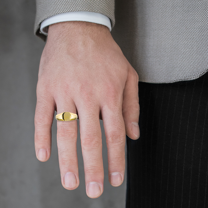 Simple gold plated ring unisex Rings High polished N.3