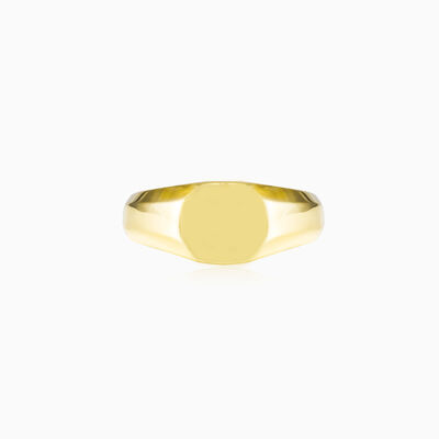 Simple gold plated ring unisex Rings High polished