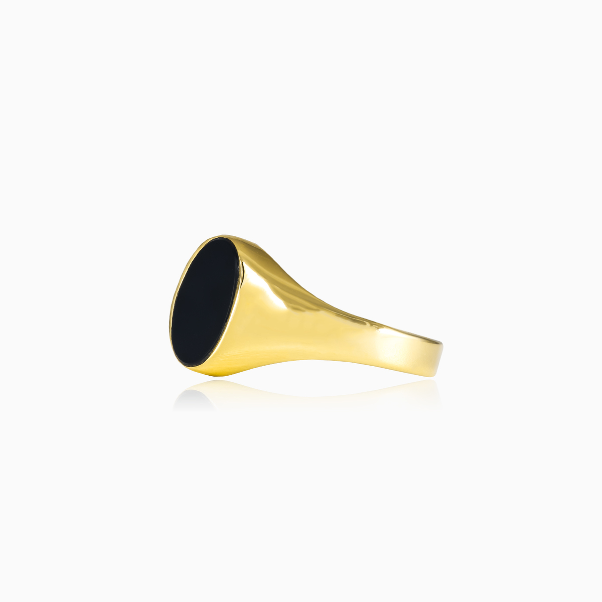 Anillo ovalado de ónix de oro	 unisex Anillos Tinge N.2