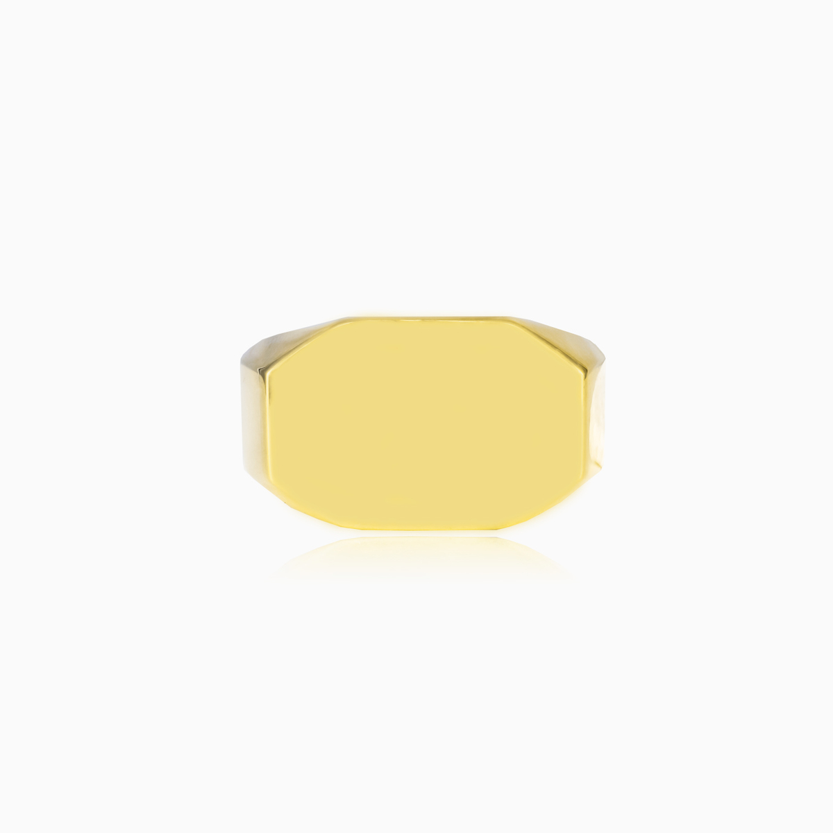 Wide octagonal gold plated ring man Rings High polished N.1
