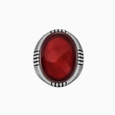 Bague d'agate de quatre lignes	 homme Bagues Detallado