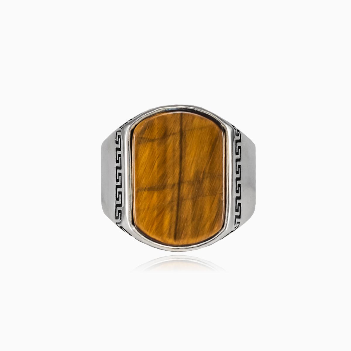 Flacher Tigeraugenring Männer Ringe Hellas N.1