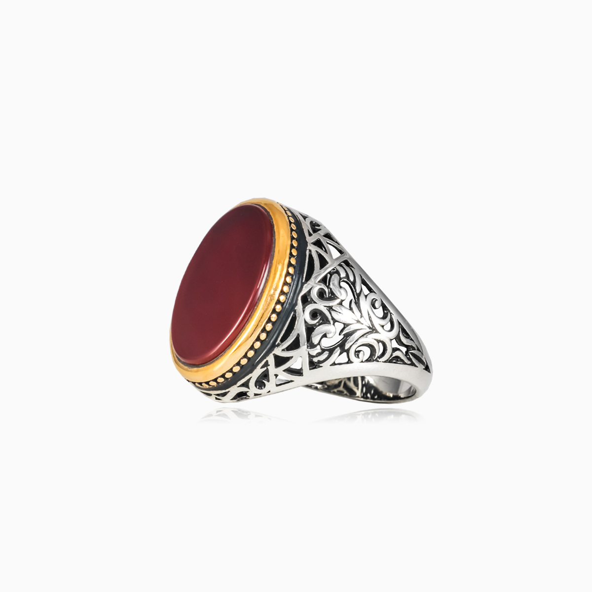Oriental flat agate ring man Rings Palmyra N.2