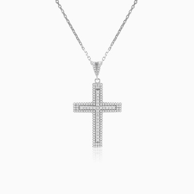 Silver crystal cross woman Pendants Santa Croce